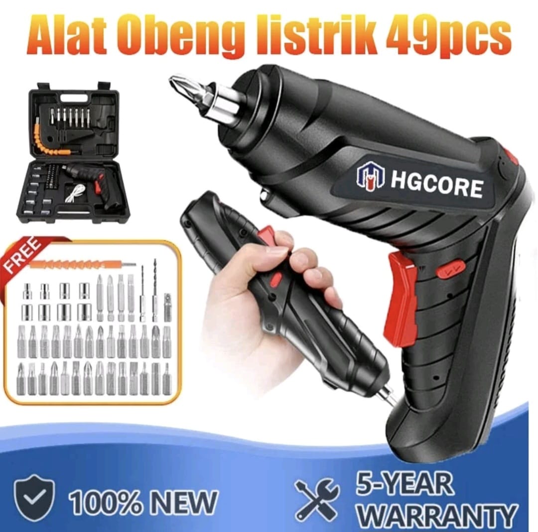 Obeng Listrik 49 PCS - ART TOOLS lengkap dengan koper dan mata bor